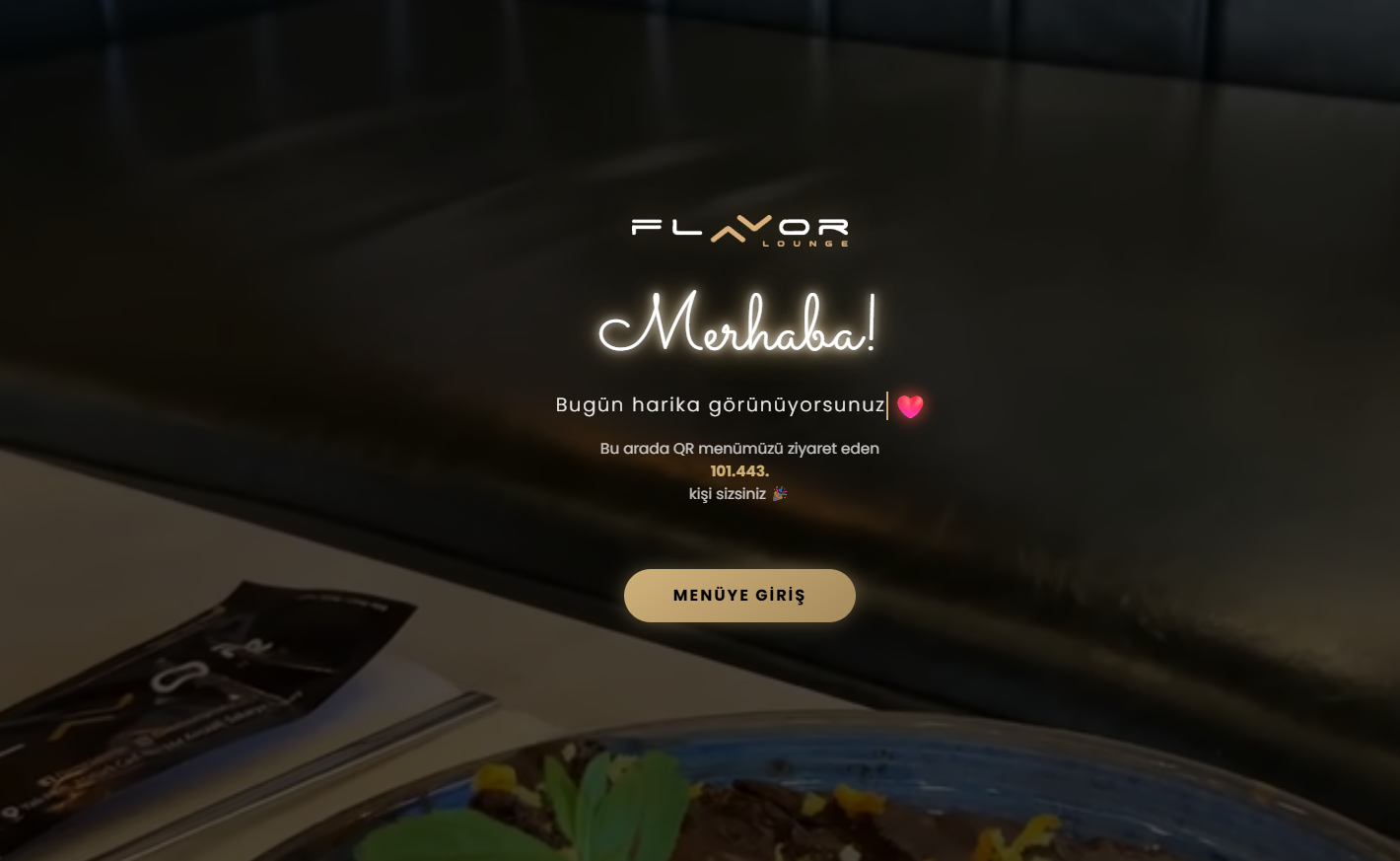 FLavor Lounge — Temassız Dijital QR Menü