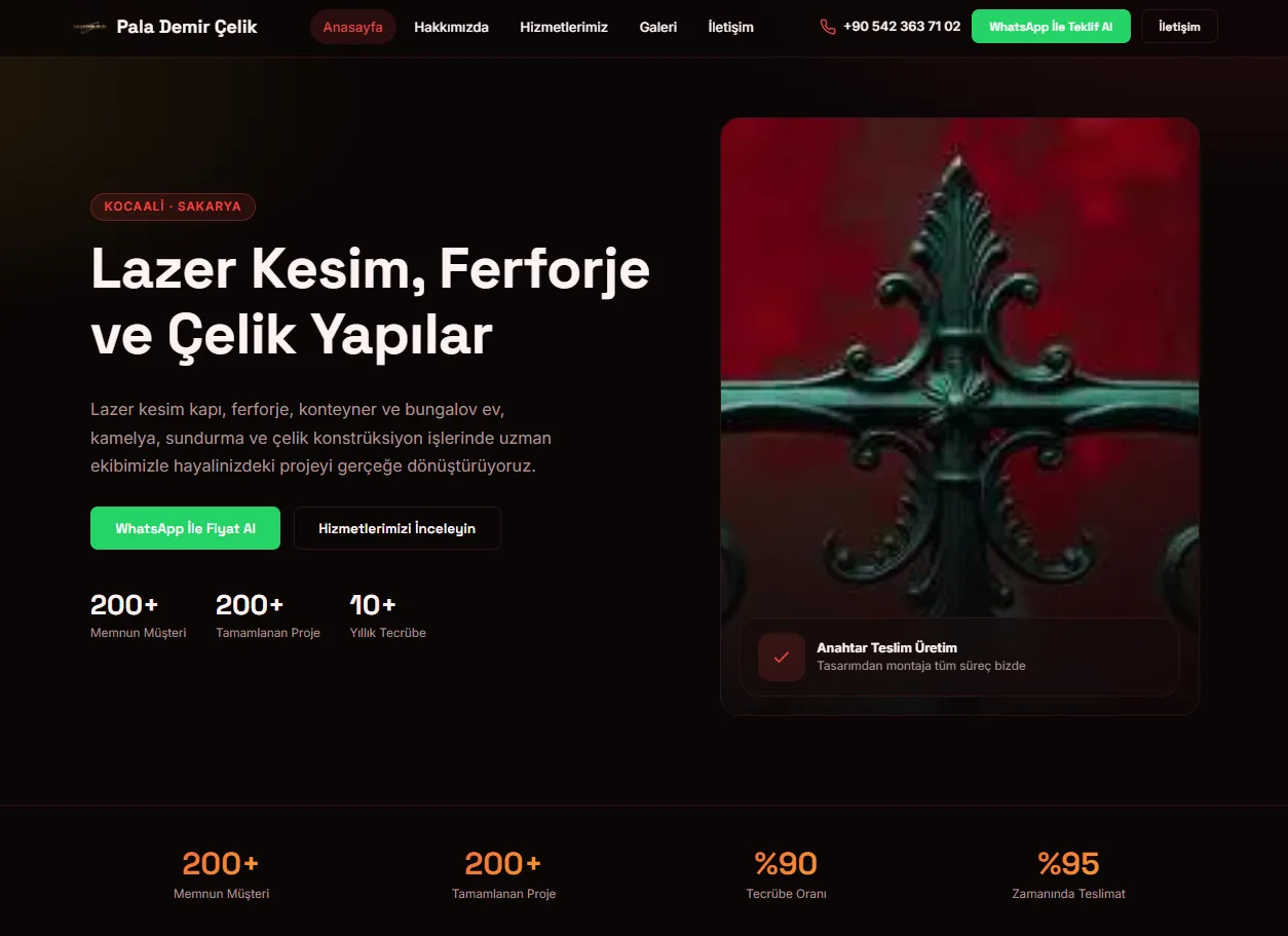 Pala Demir Çelik — Kurumsal Web Sitesi