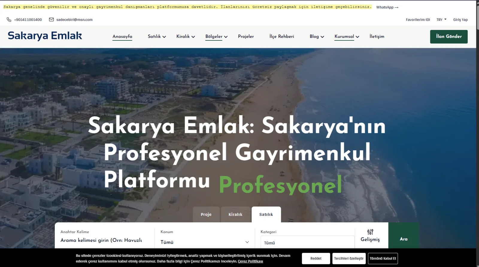 Sakarya.City — Emlak İlan ve Yatırım Platformu